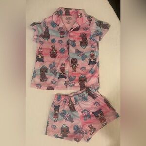 L.O.L. Surprise! Pink and Blue Kids Pajama Set Girl 6/8
